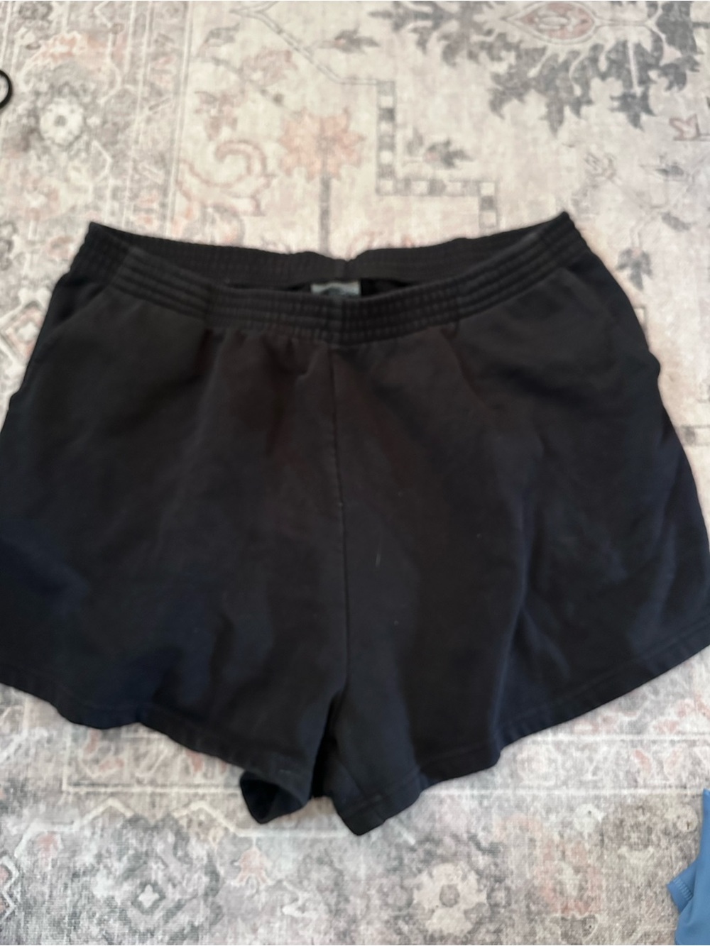 Women's Black Athletic Pull-On Shorts with Elastic Waist